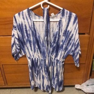 Blue Tie Dye Romper